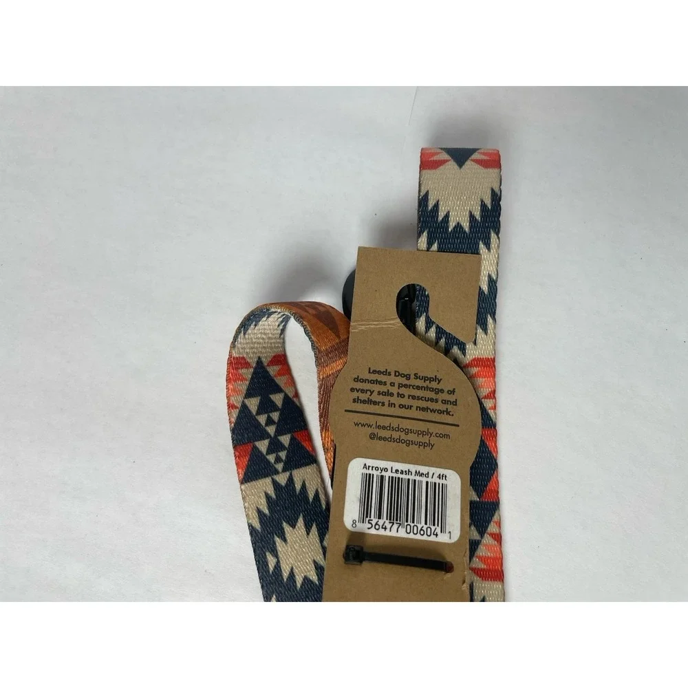 Southwestern‎ Aztec Nylon Dog Leed Leash Medium 4ft  LEEDS Dog Supply USA NEW